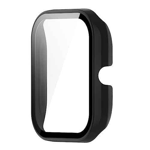 WIIKAI Hülle mit Glas Displayschutz Kompatibel mit Amazfit GTS 4 Mini Rundum Schutzhülle Schutz Case.(Schwarz) von WIIKAI
