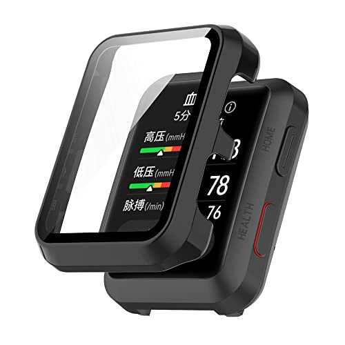 WIIKAI Hülle mit Glas Displayschutz Kompatibel mit Huawei Watch D Rundum Schutzhülle Schutz Case.(schwarz) von WIIKAI