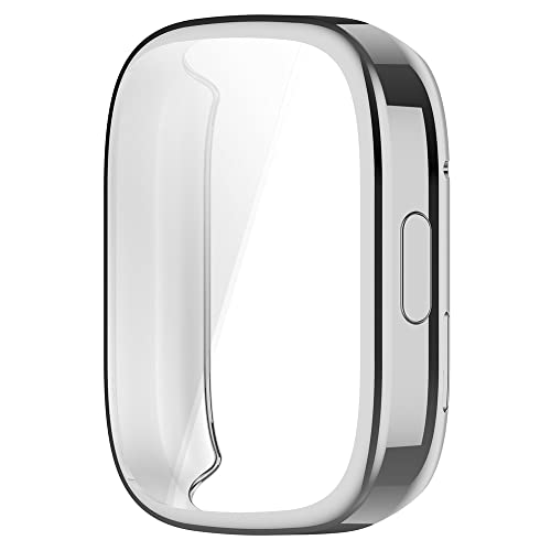 WIIKAI Hülle mit TPU DisplayschutzKompatibel mit RedMi Watch 3 Rundum Schutzhülle Schutz Case.(Silber) von WIIKAI