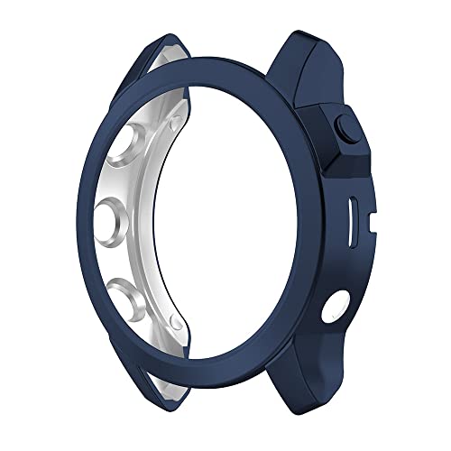 WIIKAI Hülle mit TPU Kompatibel mit Garmin Fenix 7 Rundum Schutzhülle Schutz Case.(Mitternachtsblau) von WIIKAI