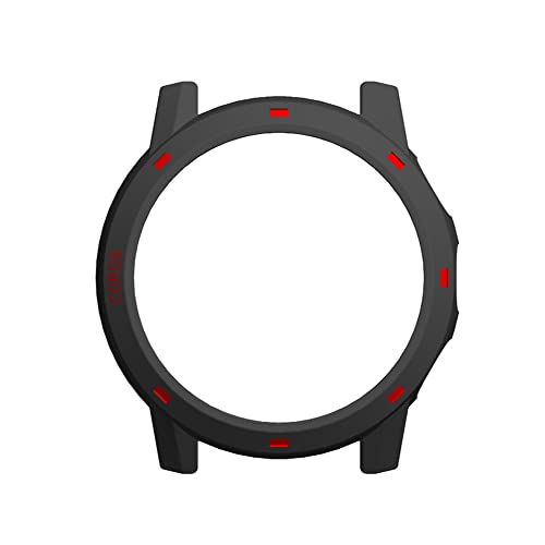 WIIKAI Schutzhülle kompatibel Für COROS Apex 2 pro Bumper Case Cover Schutz Hülle.(Schwarz Rot) von WIIKAI