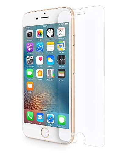 WIIUKA [2 Stück] Schutzglas -Protect- für Apple iPhone 8 Plus und iPhone 7 Plus, gehärtetes 9H Glas mit schmutzabweisender Oberflächenbeschichtung, Premium Schutzfolie von WIIUKA