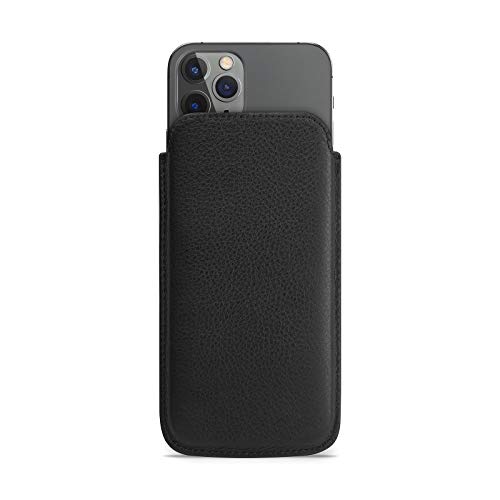 WIIUKA Echt Ledertasche - Pure - für Apple iPhone 11 Pro MAX und iPhone XS MAX, extra Dünn, kabellos Laden Qi, Hülle im Slim Design, Schwarz, Premium Leder Tasche Case WIIUKA Echt Ledertasche - Pure - für Apple iPhone 11 Pro MAX und iPhone XS MAX, extra Dünn, kabellos Laden Qi, Hülle im Slim Design, Schwarz, Premium Leder Tasche Case von WIIUKA