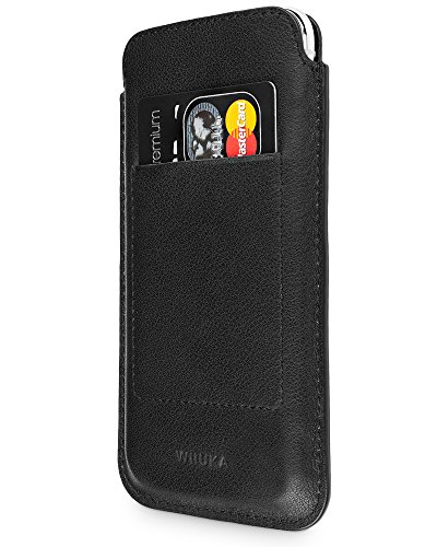 WIIUKA Echt Ledertasche - Pure - für Apple iPhone 11 Pro und iPhone X/XS Hülle mit Kartenfach, Schwarz, extra Dünn, Premium Leder Tasche Case Slim Design WIIUKA Echt Ledertasche - Pure - für Apple iPhone 11 Pro und iPhone X/XS Hülle mit Kartenfach, Schwarz, extra Dünn, Premium Leder Tasche Case Slim Design von WIIUKA