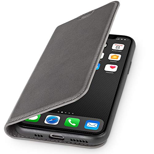 WIIUKA Echt Ledertasche - TRAVEL Nature - Hülle für Apple iPhone 11 - ITALIENISCHES Leder - Vintage Grau, mit Kartenfach, extra Dünn, Tasche, Premium Leder kompatibel mit iPhone 11 WIIUKA Echt Ledertasche - TRAVEL Nature - Hülle für Apple iPhone 11 - ITALIENISCHES Leder - Vintage Grau, mit Kartenfach, extra Dünn, Tasche, Premium Leder kompatibel mit iPhone 11 von WIIUKA