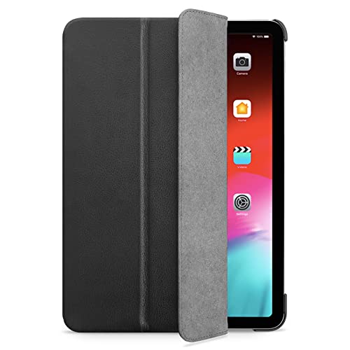 WIIUKA Hülle für iPad Air 4/5, Deutsches Leder, Lederhülle extra Dünn, Premium Smart-Cover Case, Schwarz von WIIUKA