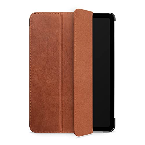 WIIUKA Hülle für iPad Pro 11" (2020), Deutsches Leder, Lederhülle extra Dünn, Premium Smart-Cover Case, Vintage Braun von WIIUKA