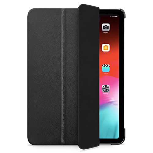 WIIUKA Hülle für iPad Pro 11" (2024-2018), Deutsches Leder, Lederhülle extra Dünn, Premium Smart-Cover Case, Schwarz von WIIUKA