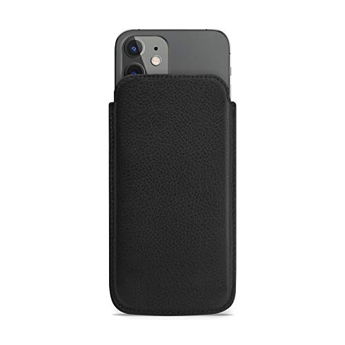 WIIUKA Hülle für iPhone 12 Mini, Lederhülle extra Dünn, Deutsches Premium Leder, Design Handyhülle Tasche Schwarz WIIUKA Hülle für iPhone 12 Mini, Lederhülle extra Dünn, Deutsches Premium Leder, Design Handyhülle Tasche Schwarz von WIIUKA