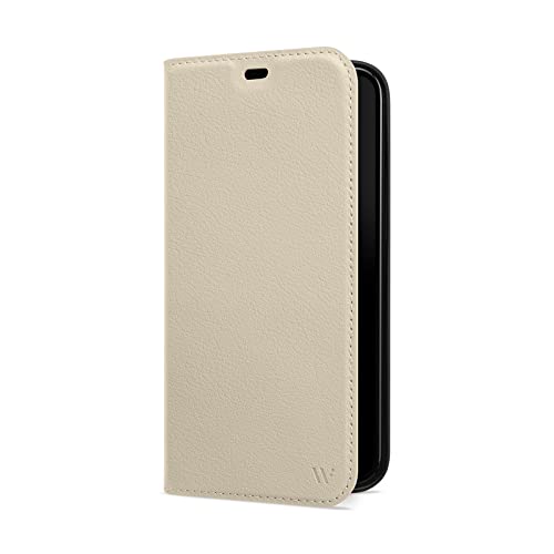 WIIUKA Hülle für iPhone 14 Plus, Leder aus Deutschland, mit Kartenfach, extra Dünn, Handyhülle mit Standfunktion, Macaron Edition - Tasche Cream - Beige WIIUKA Hülle für iPhone 14 Plus, Leder aus Deutschland, mit Kartenfach, extra Dünn, Handyhülle mit Standfunktion, Macaron Edition - Tasche Cream - Beige von WIIUKA