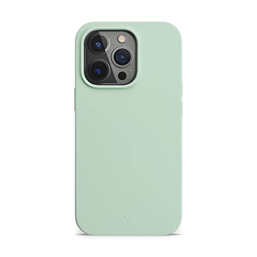 WIIUKA Hülle für iPhone 14 Pro, Softtouch Silikon, Recycelter Kunststoff, extra schlank - Silikonhülle, Premium Handyhülle, Case, Qi, Mint Grün WIIUKA Hülle für iPhone 14 Pro, Softtouch Silikon, Recycelter Kunststoff, extra schlank - Silikonhülle, Premium Handyhülle, Case, Qi, Mint Grün von WIIUKA