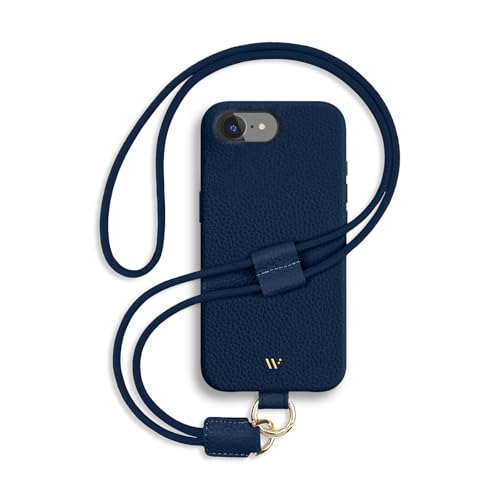 WIIUKA Hülle für iPhone 16e, Leder aus Deutschland, Lederhülle Handykette, Premium Handyhülle, Case, Kette Band Umhängen, Nachtblau WIIUKA Hülle für iPhone 16e, Leder aus Deutschland, Lederhülle Handykette, Premium Handyhülle, Case, Kette Band Umhängen, Nachtblau von WIIUKA