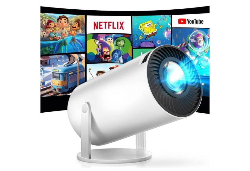 WILGOON Mini LED-Beamer LED-Beamer (10000 lm, 10000:1, 1920x1080 px, Android Projektor, 5G WiFi, Projektionsgröße 30-150 Zoll) von WILGOON