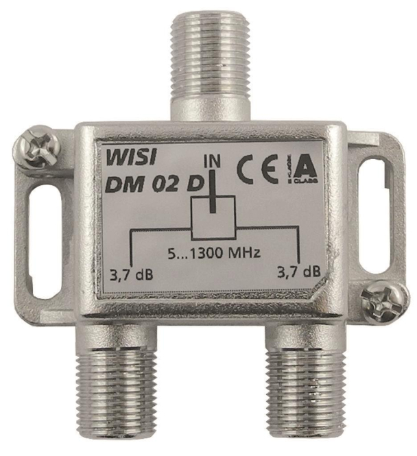 WISI Verteiler 2-fach DM02D 5-1300MHz 3,7dB Klasse A (+10dB) von WILHELM SIHN JR. GMBH & CO.KG