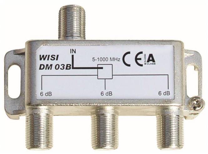 WISI Verteiler 3-fach DM03B 5-1000MHz 5,9dB WISI Verteiler 3-fach DM03B 5-1000MHz 5,9dB von WILHELM SIHN JR. GMBH & CO.KG