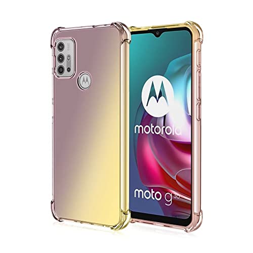 WILLIS TPU Silikon Handyhülle für Motorola Moto G10 / G20 / G30, Durchsichtig Farbverlauf Case, Anti Drop und Anti Scratch 6.5" Schutzhülle Schwarzes Gold WILLIS TPU Silikon Handyhülle für Motorola Moto G10 / G20 / G30, Durchsichtig Farbverlauf Case, Anti Drop und Anti Scratch 6.5" Schutzhülle Schwarzes Gold von Dnrl