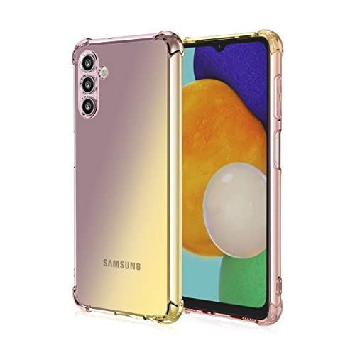 WILLIS TPU Silikon Handyhülle für Samsung Galaxy A13 5G / Samsung Galaxy A04s, Durchsichtig Farbverlauf Case, Anti Drop und Anti Scratch 6.5" Schutzhülle Schwarzes Gold von WILLIS