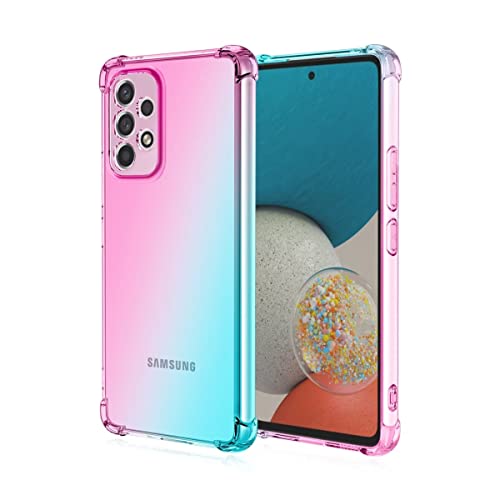 WILLIS TPU Silikon Handyhülle für Samsung Galaxy A23 5G, Durchsichtig Farbverlauf Case, Anti Drop und Anti Scratch 6.6" Schutzhülle Rosa Grün WILLIS TPU Silikon Handyhülle für Samsung Galaxy A23 5G, Durchsichtig Farbverlauf Case, Anti Drop und Anti Scratch 6.6" Schutzhülle Rosa Grün von Onetobye