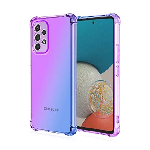 WILLIS TPU Silikon Handyhülle für Samsung Galaxy A23 5G, Durchsichtig Farbverlauf Case, Anti Drop und Anti Scratch Schutzhülle von WILLIS