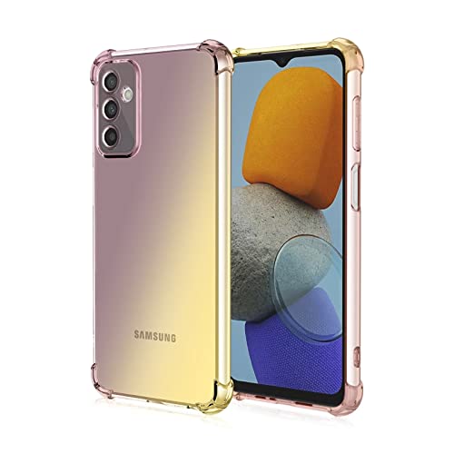 WILLIS TPU Silikon Handyhülle für Samsung Galaxy M23 5G, Durchsichtig Farbverlauf Case, Anti Drop und Anti Scratch 6.6" Schutzhülle Schwarzes Gold von WILLIS