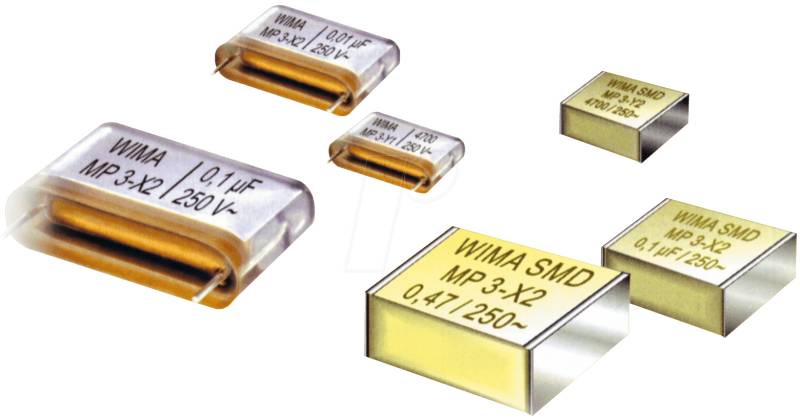MP3-X1 2,2N - Funkentstörkondensator, X1, 2,2 nF, 300 V, RM 10,0, 110°C, 20% von WIMA