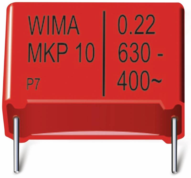WIMA Folienkondensator, MKP1J022204B00KSSD, 0,022UF, 630V von WIMA