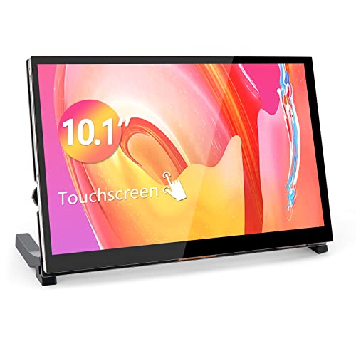 WIMAXIT Raspberry Pi 4 Touchscreen, 10.1 Zoll Tragbarer Touch Monitor 1024 x 600 IPS mit doppeltem USB HDMI Winkel von 178 ° für Raspberry Pi 5 4 3 2 Zero B + Model B Xbox PS4 iOS Win7 / 8/10 von WIMAXIT