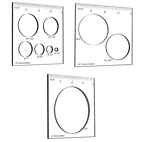 9 in 3 Kreisvorlagen für Holzbearbeitung, dekorativ, Oberfräse und dekorativ (3 Stück Kreis) von WIMNISV