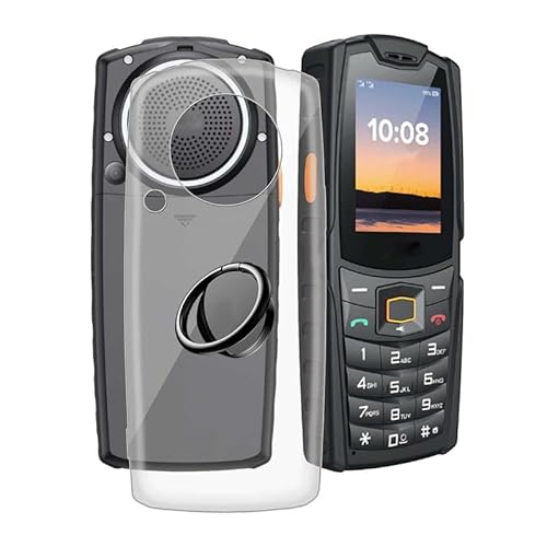 WIMSPEED Hülle für AGM M7 (2.40 Zoll) mit 360° Rotating Magnet Ring Ständer, Transparent (Vergilbungsfrei) Weich Silikon (Extrem Leicht und Dünn) Schutzhülle für AGM M7 von WIMSPEED