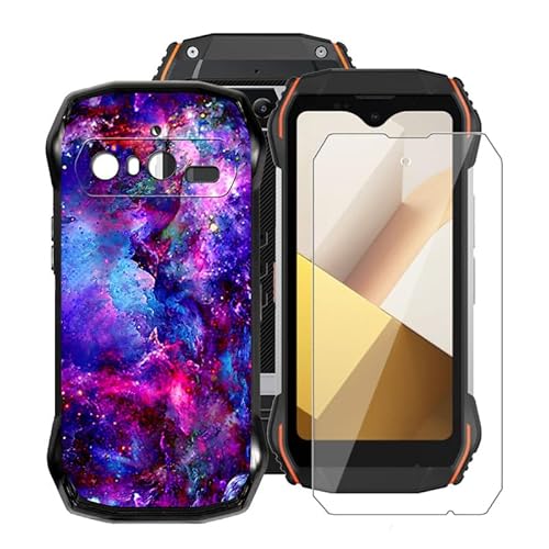 WIMSPEED Hülle für Blackview N6000 (4.3 Zoll) Mit 1 X Gehärtetem Glas Schutzfolie, Ultradünne Schwarz Kratzfest Weich Silikon TPU Bumper Schutzhülle Cover für Blackview N6000 - Sternhimmel von WIMSPEED