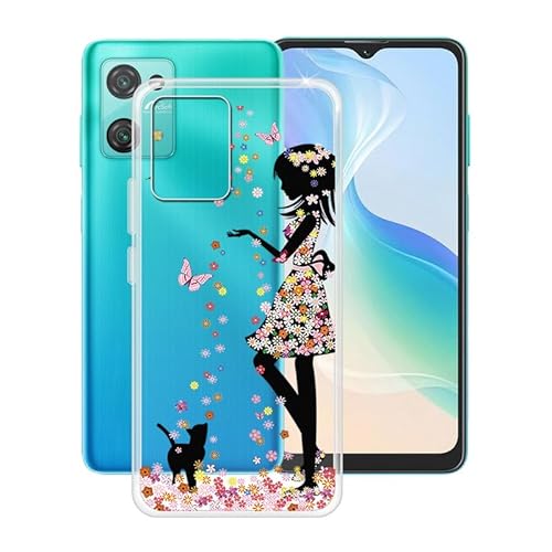 WIMSPEED Hülle für Blackview Oscal C30 Pro (6.5 Zoll) Stoßfest Anti-Kratzer Transparent Handyhülle Case, Ultradünne Flexible Silikon TPU Bumper Schutzhülle Cover für Blackview Oscal C30 Pro - Mädchen von WIMSPEED