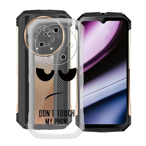 WIMSPEED Hülle für Doogee S110 (6.58 Zoll) Stoßfest Anti-Kratzer Transparent Handyhülle Case, Ultradünne Flexible Silikon TPU Bumper Schutzhülle Cover für Doogee S110 - Nicht anfassen von WIMSPEED
