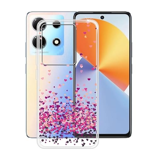 WIMSPEED Hülle für Infinix Note 30 (6.78 Zoll) Stoßfest Anti-Kratzer Transparent Handyhülle Case, Ultradünne Flexible Silikon TPU Bumper Schutzhülle Cover für Infinix Note 30 - Rotes Herz von WIMSPEED