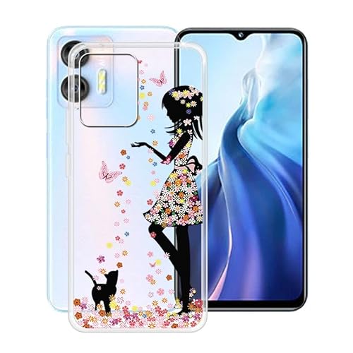 WIMSPEED Hülle für Oukitel C36 (6.56 Zoll) Stoßfest Anti-Kratzer Transparent Handyhülle Case, Ultradünne Flexible Silikon TPU Bumper Schutzhülle Cover für Oukitel C36 - Mädchen von WIMSPEED
