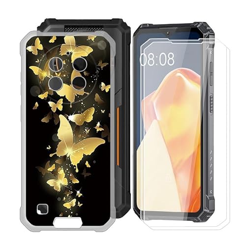 WIMSPEED Hülle für Oukitel WP28 (6.52 ") + 2 Stück Gehärtetem Glas Schutzfolie, Stoßfest Anti-Kratzer Schutzhülle Tasche Dünne Weiches Silikon Handyhülle für Oukitel WP28 - WMA30 von WIMSPEED