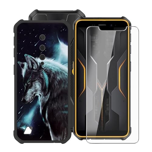 WIMSPEED Hülle für Ulefone Armor X12 Pro (5.45 Zoll) Mit 1 X Gehärtetem Glas Schutzfolie, Ultradünne Schwarz Kratzfest Weich Silikon TPU Bumper Schutzhülle Cover für Ulefone Armor X12 Pro - WMA16 von WIMSPEED