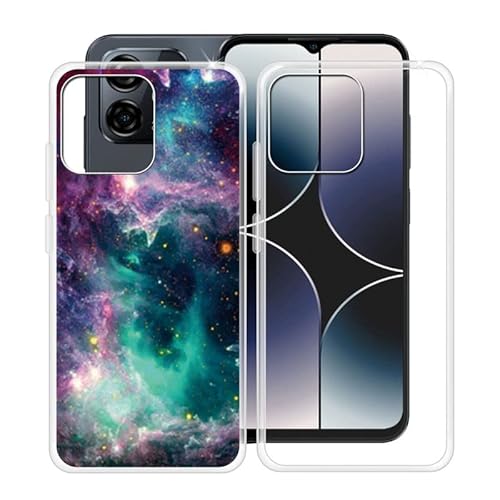 WIMSPEED Hülle für Ulefone Note 16 Pro (6.52 Zoll), 2 Stück Stoßfest Anti-Kratzer Handyhülle Case Ultradünne Flexible Silikon TPU Bumper Schutzhülle Cover für Ulefone Note 16 Pro - Clear + WMA33 von WIMSPEED