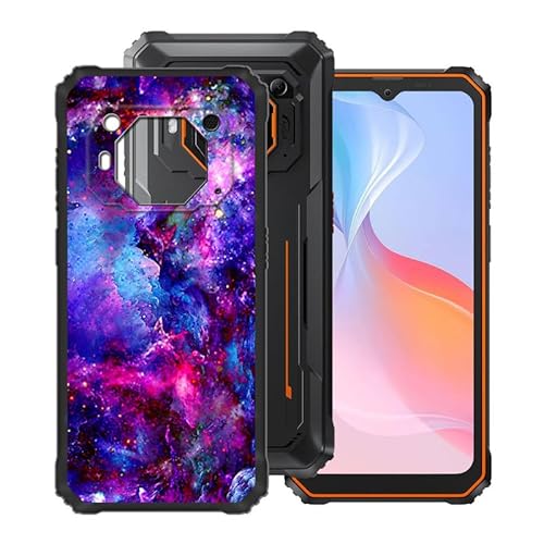 WIMSPEED Schwarz Stoßfest Hülle für Blackview BV6200 Pro (6.56 Zoll), Ultradünne Anti-Kratzen Handyhülle Cover Weiches Silikon Schutzhülle Tasche für Blackview BV6200 Pro - Sternhimmel von WIMSPEED