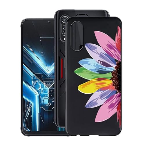 WIMSPEED Schwarz Stoßfest Hülle für Cubot X70 (6.58 Zoll), Ultradünne Anti-Kratzen Handyhülle Cover Weiches Silikon Schutzhülle Tasche für Cubot X70 - Sonnenblume von WIMSPEED
