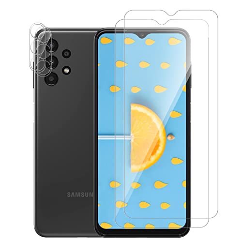 [2+2 Stück] Schutzfolie für Samsung Galaxy A13/A04s Glas + Kamera Schutzfolie, Präzises Design, [Anti-Kratzen], [Hohe Empfindlichkeit], Blasenfrei Displayschutz, Folie für Samsung A13/A04s von WINCHEO