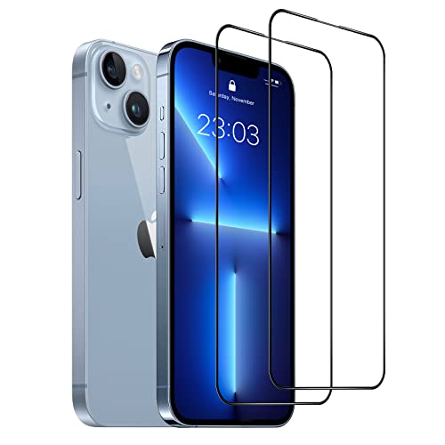 WINCHEO [2 Stück] Schutzfolie für iPhone 14/13/13 Pro Folie (6.1"), 9H Härte, Unzerstörbare Displayschutz, Anti-Fingerabdruck, Blasenfrei Schutzglas, HD Panzer Schutz Glas für iPhone 13/13 Pro/14 von WINCHEO