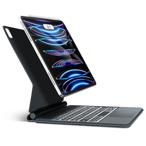 WINCHKING Magic Keyboard iPad Pro 11 Tastatur für iPad Pro 11 Zoll 4./3./2./1. und Air 5./4. Gen, Beleuchtete Magische Tastatur mit Trackpad Freischwebendes Stand Design von WINCHKING