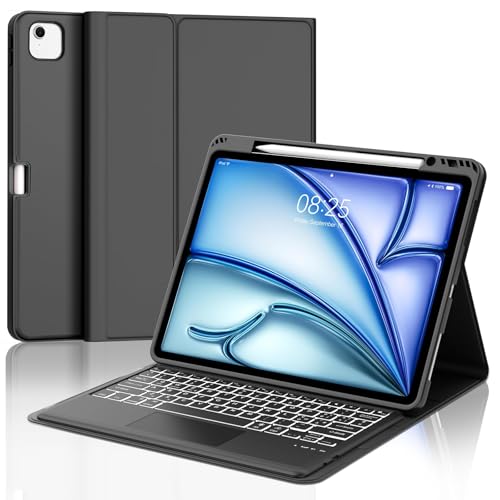 WINCHKING Tastatur für iPad Air 13 (M2 2024/M3 2025) mit Touchpad, magnetisches Bluetooth, Schutzhülle mit italienischem QWERTY mit Hintergrundbeleuchtung Tastatur für iPad Air 13 Zoll M3 2024/2025 von WINCHKING