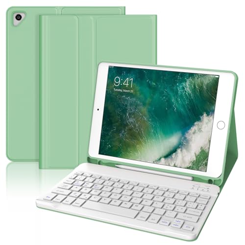 WINCHKING Tastatur mit Hülle für iPad 6 Generation 2018/iPad 5 Generation 2017, iPad Air 2/1, iPad Pro 9.7, italienische Bluetooth-Tastatur, magnetisch, kabellos, abnehmbar, hellgrün WINCHKING Tastatur mit Hülle für iPad 6 Generation 2018/iPad 5 Generation 2017, iPad Air 2/1, iPad Pro 9.7, italienische Bluetooth-Tastatur, magnetisch, kabellos, abnehmbar, hellgrün von WINCHKING
