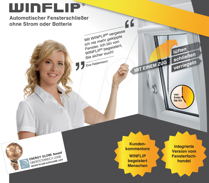 WINFLIP - Automatischer Fensterschließer Winflip von WINFLIP