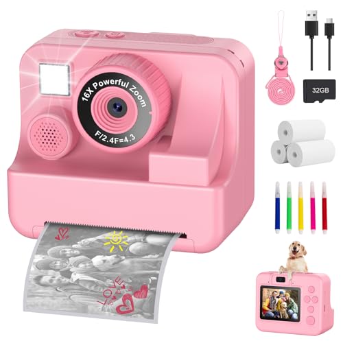 Sofortbildkamera Kinder Mit Selfie1080p Kinderkamera Sofortbildkamera mit 32gb Karte & 3 Rollen Druckpapier, Kinder Kamera, Kinderspielzeug Geschenke für Jungen & Mädchen Von 3-12 Jahren Sofortbildkamera Kinder Mit Selfie1080p Kinderkamera Sofortbildkamera mit 32gb Karte & 3 Rollen Druckpapier, Kinder Kamera, Kinderspielzeug Geschenke für Jungen & Mädchen Von 3-12 Jahren von WINGBABE