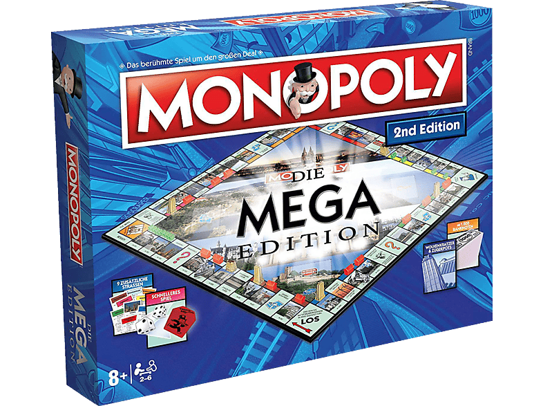 WINNING MOVES Monopoly - Mega 2Nd Edition Refres Gesellschaftsspiel Mehrfarbig von WINNING MOVES