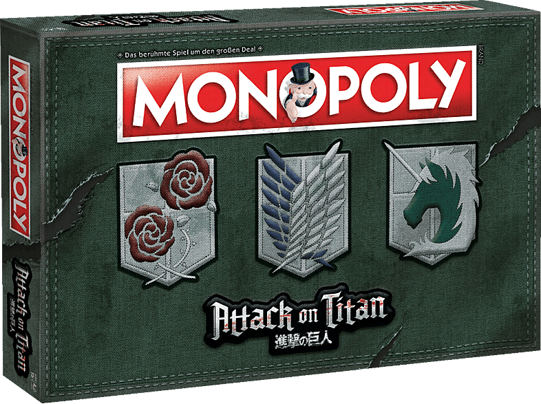 WINNING MOVES WM4214GER MONOPOLY ATTACK ON TITAN (EXCL.) Brettspiel Mehrfarbig von WINNING MOVES
