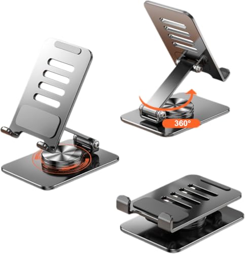 WINOK 360°Drehbarer Handy-Ständer Tisch, Faltbarer Handyhalterung, Einstellbare Lackierbare Metall Handyständer Verstellbar Schreibtisch-Ständer für 4-11 Zoll Smartphones, Tablets und E-Readern WINOK 360°Drehbarer Handy-Ständer Tisch, Faltbarer Handyhalterung, Einstellbare Lackierbare Metall Handyständer Verstellbar Schreibtisch-Ständer für 4-11 Zoll Smartphones, Tablets und E-Readern von WINOK