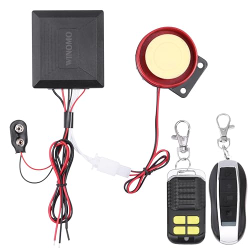 Universelle, elektronische Diebstahlwarnanlage mit 12 V und Doppelfernbedienung für Motorräder von Winomo von WINOMO